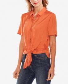 VINCE CAMUTO Tie-Front Blouse Women - Bloomingdale s at Bloomingdales